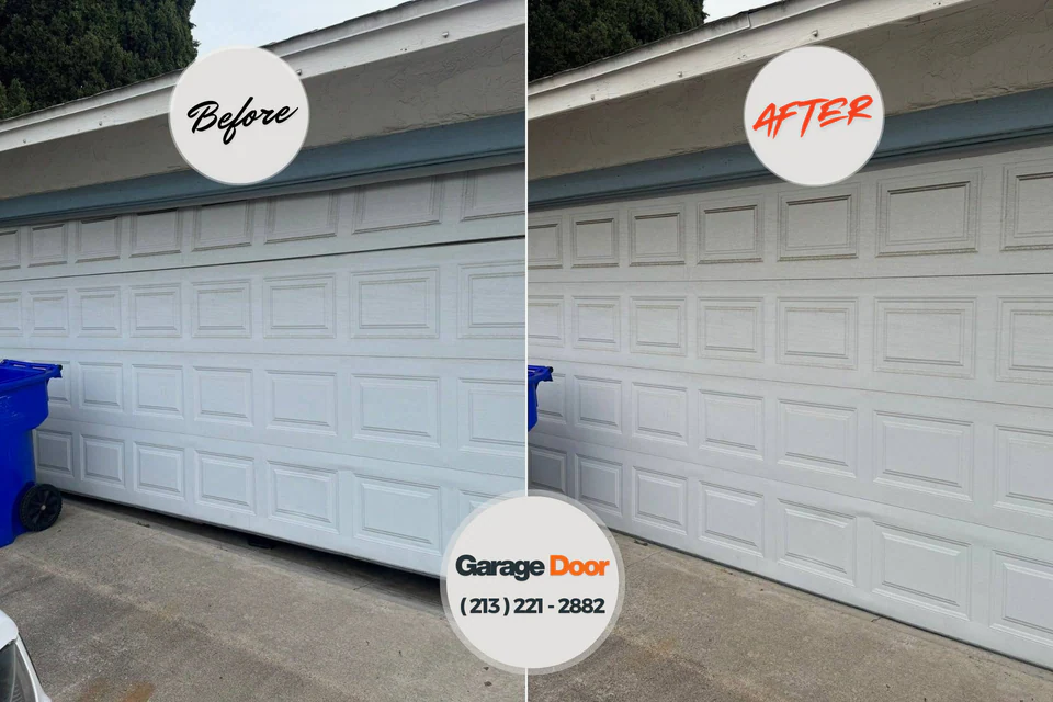 Before and after: garage door repair Bethel Manor, VA